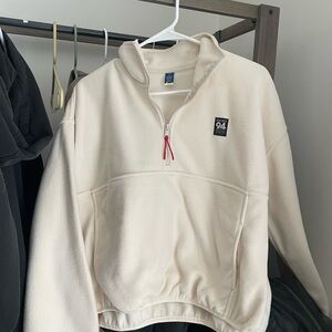 Old Navy Cream Quarter-Zip Sweatshirt